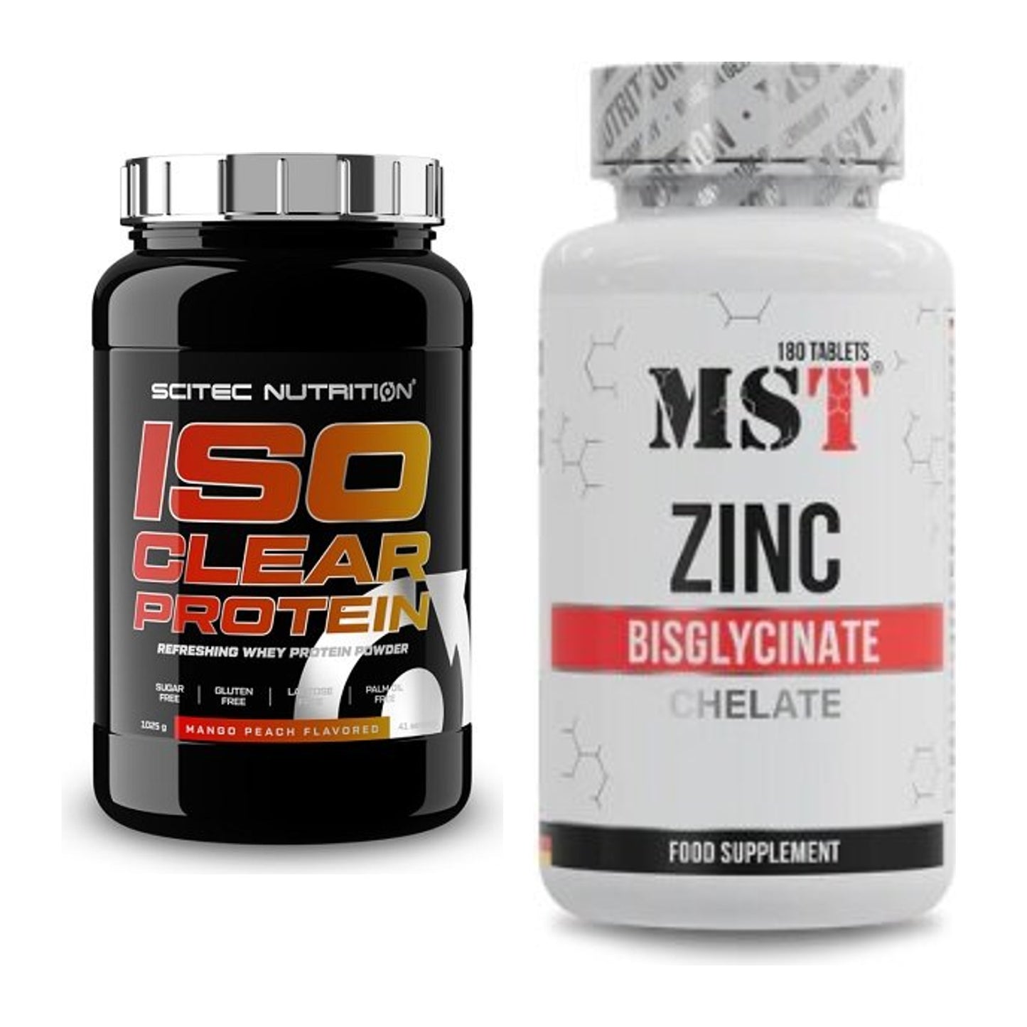 Basis-Set: Scitec IsoClear Protein + MST Zinc Chelate Bisglycinate – alle enthaltenen Artikel