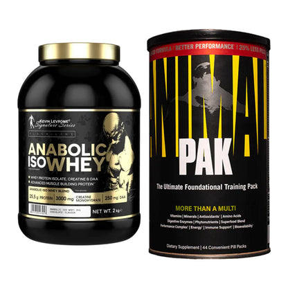 Basis-Set: Kevin Levrone Anabolic Iso + Universal Animal Pak 44 – alle enthaltenen Artikel