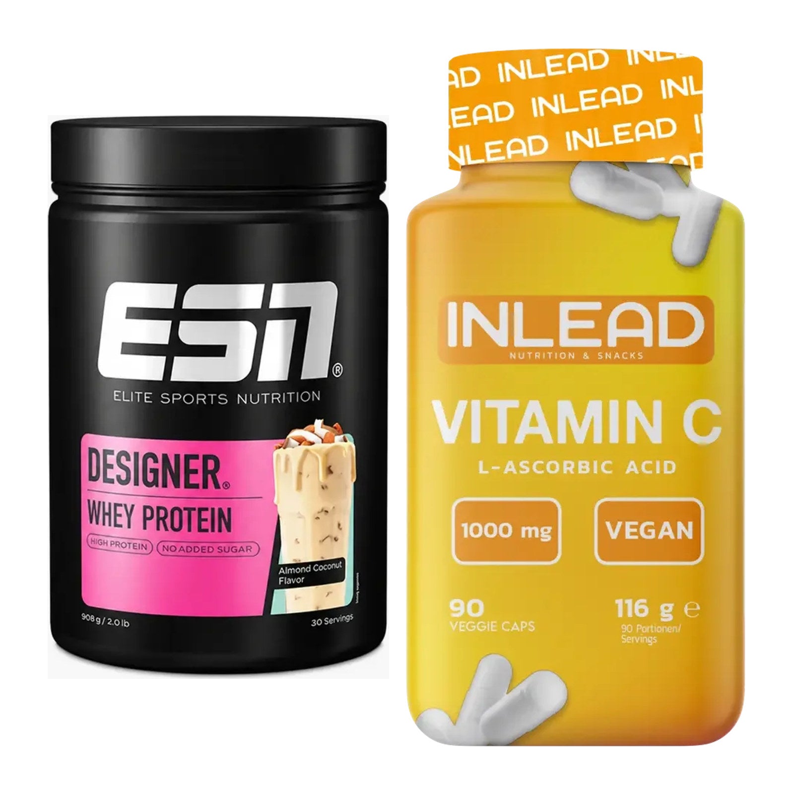 Basis-Set: ESN Designer Whey + INLEAD Vitamin C – alle enthaltenen Artikel