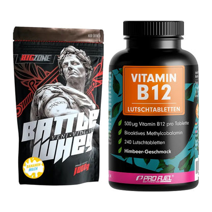 Basis-Set: Big Zone Battle Whey + ProFuel Vitamin B12 240 – alle enthaltenen Artikel