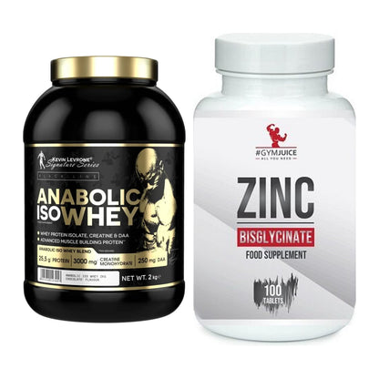 Basis-Set: Kevin Levrone Anabolic Iso + #GYMJUICE ZINC Bisglycinate – alle enthaltenen Artikel