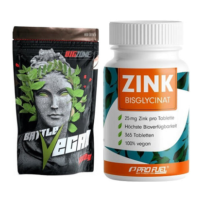 Basis-Set: Big Zone Battle Vegan + ProFuel Zink Bisclycinat – alle enthaltenen Artikel