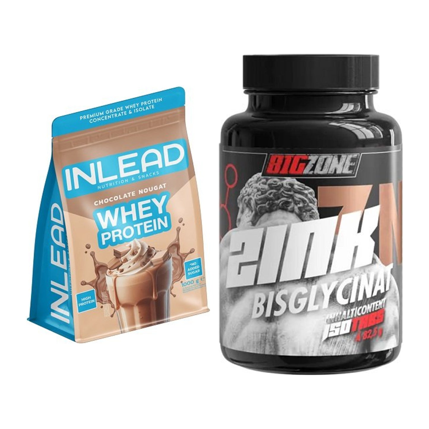Basis-Set: INLEAD Whey Protein + Big Zone Zink Bisglycinat – alle enthaltenen Artikel