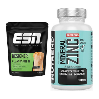 Basis-Set: ESN Designer Vegan Protein + Nutrend Zinc Chelate 15mg – alle enthaltenen Artikel