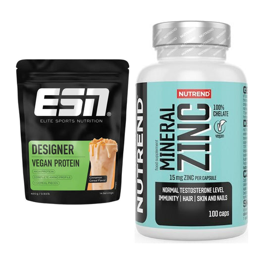 Basis-Set: ESN Designer Vegan Protein + Nutrend Zinc Chelate 15mg – alle enthaltenen Artikel