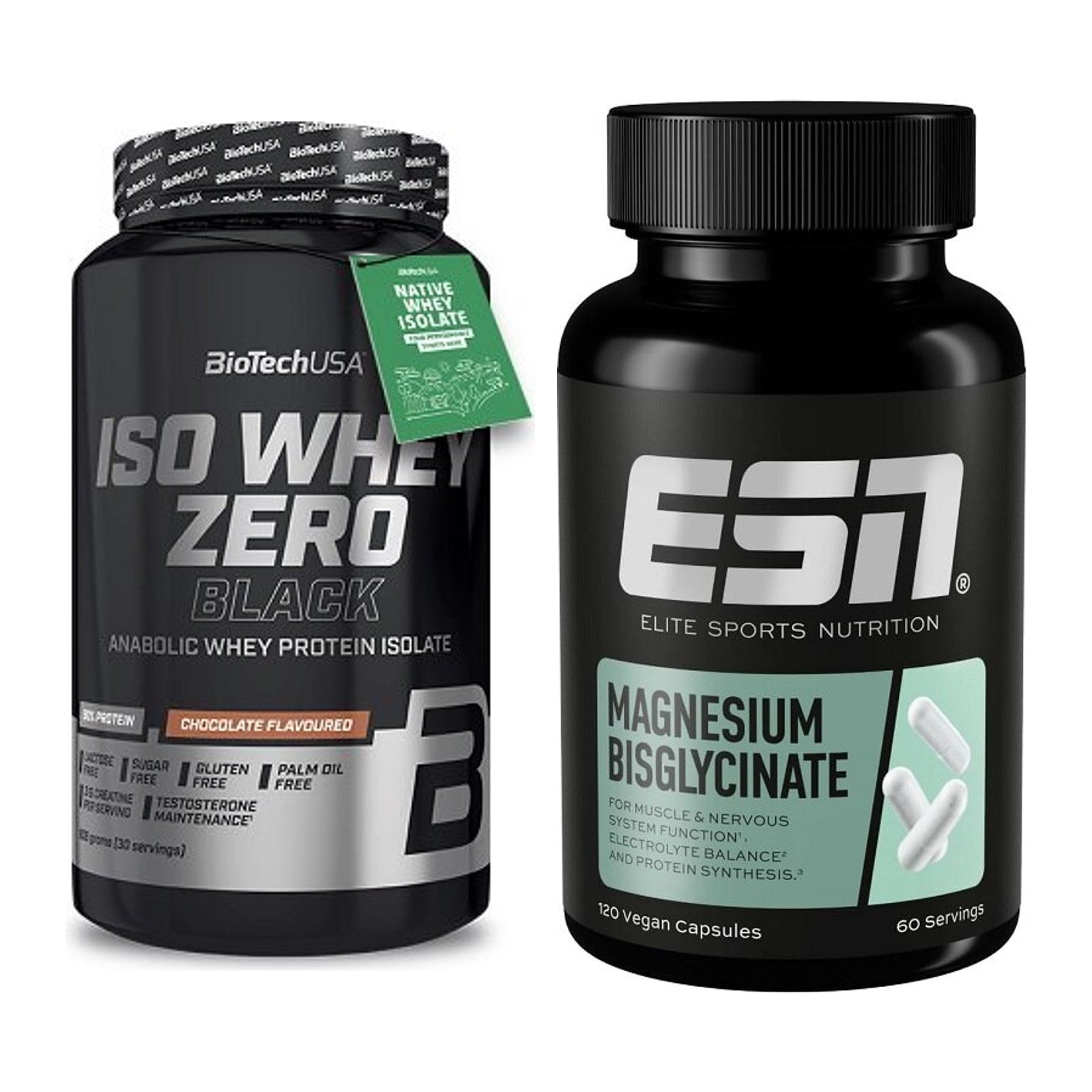 Basis-Set: BioTech Iso Whey Zero Black + ESN Magnesium Bisglycinat – alle enthaltenen Artikel