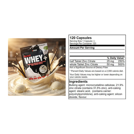 Basis-Set: Sinob Honest Whey+ + GN Zinc Citrate 120 Tabl. – alle enthaltenen Artikel