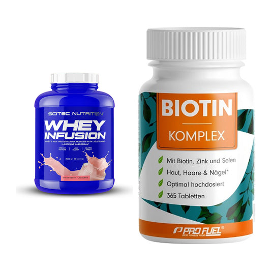 Basis-Set: Scitec Whey Infusion + ProFuel BIOTIN Komplex – alle enthaltenen Artikel