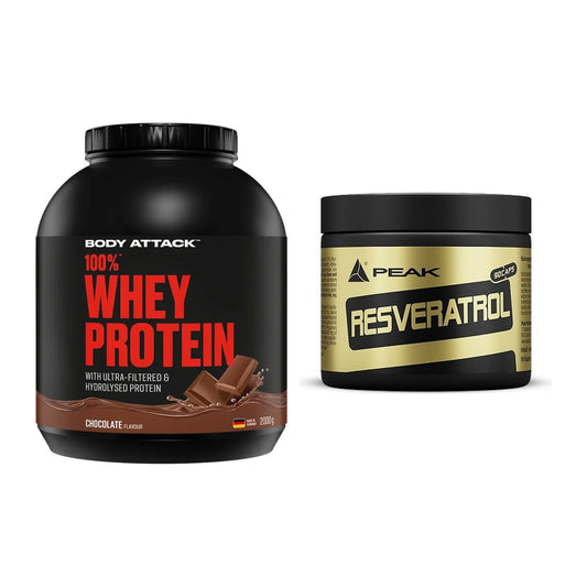 Basis-Set: Body Attack 100% Whey Protein + Peak Resveratrol – alle enthaltenen Artikel