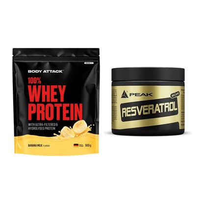 Basis-Set: Body Attack 100% Whey Protein + Peak Resveratrol – alle enthaltenen Artikel
