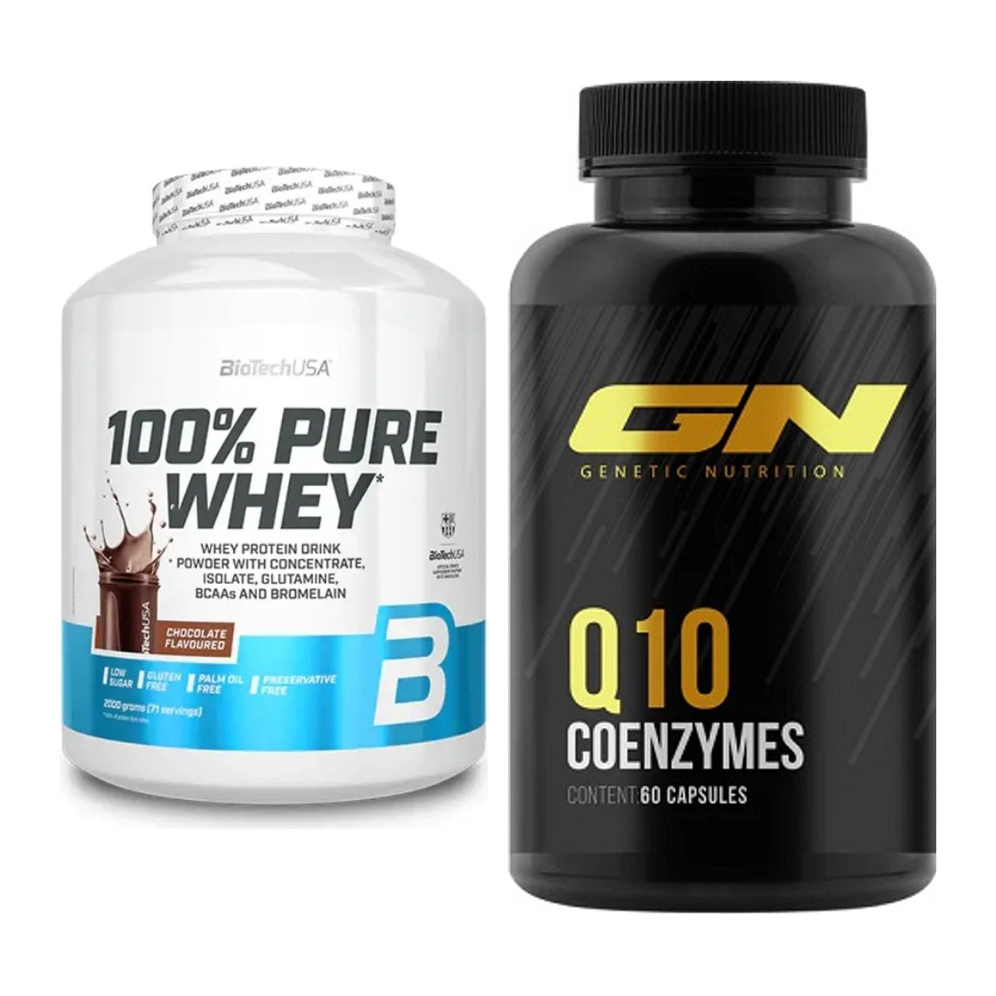 Basis-Set: BioTech 100% Pure Whey + GN Q10 Health Line – alle enthaltenen Artikel