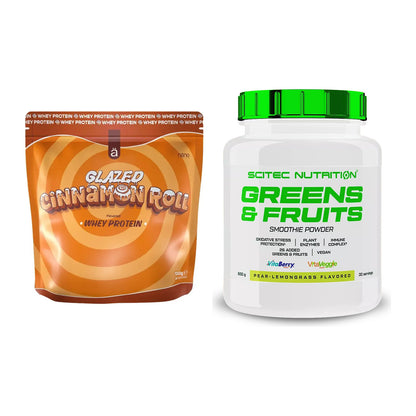 Basis-Set: Nanosupps Whey Protein + Scitec Greens & Fruits – alle enthaltenen Artikel