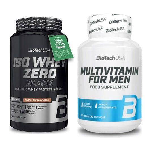 Basis-Set: BioTech Iso Whey Zero Black + BioTech Multivitamin for Men – alle enthaltenen Artikel
