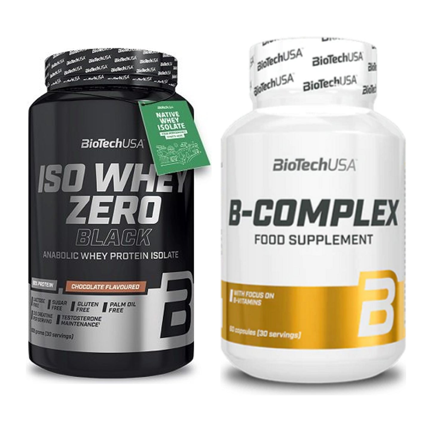 Basis-Set: BioTech Iso Whey Zero Black + BioTech B Complex 60 Tabl. – alle enthaltenen Artikel