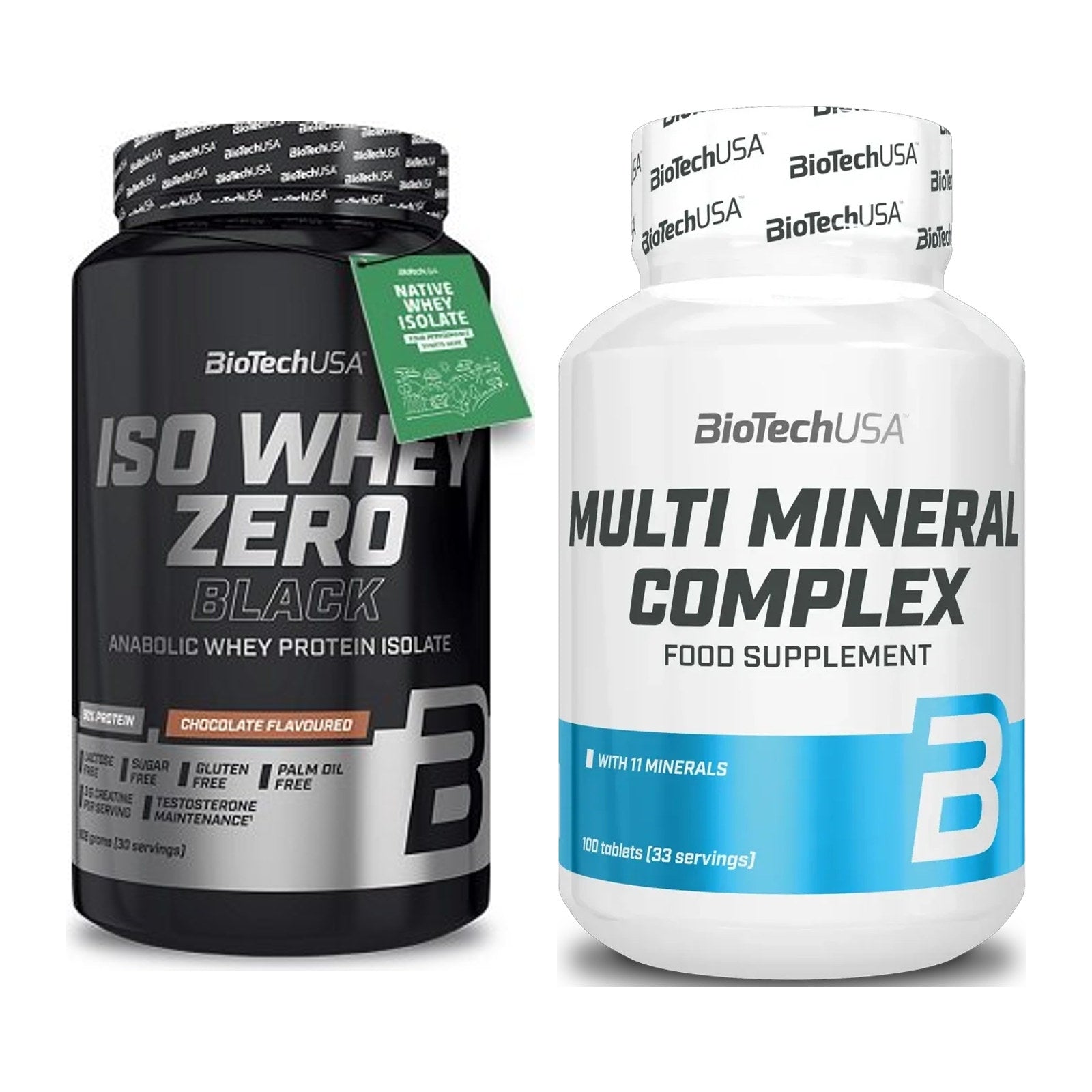 Basis-Set: BioTech Iso Whey Zero Black + BioTech Multi Mineral – alle enthaltenen Artikel