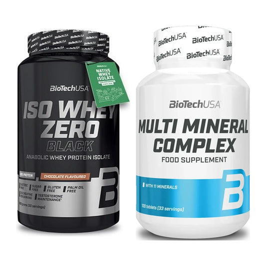 Basis-Set: BioTech Iso Whey Zero Black + BioTech Multi Mineral – alle enthaltenen Artikel