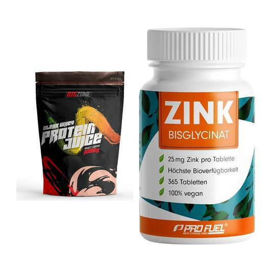Basis-Set: Big Zone Clear Whey Protein + ProFuel Zink Bisclycinat – alle enthaltenen Artikel