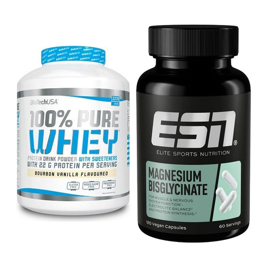 Basis-Set: BioTech 100% Pure Whey + ESN Magnesium Bisglycinat – alle enthaltenen Artikel