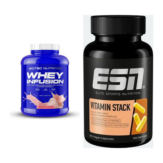 Basis-Set: Scitec Whey Infusion + ESN Vitamin Stack – alle enthaltenen Artikel