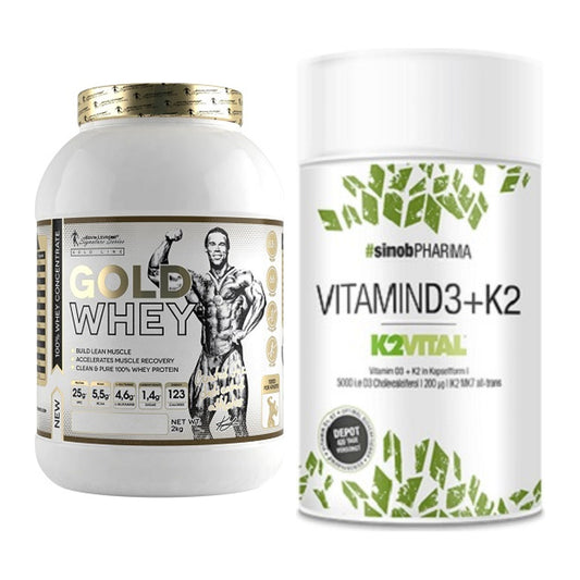Basis-Set: Kevin Levrone Gold Whey + Sinob Vitamin D3 + K2 – alle enthaltenen Artikel