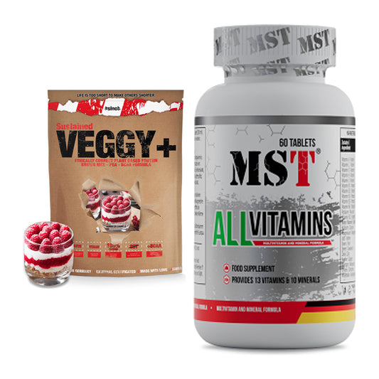 Basis-Set: Sinob VEGGY + VEGAN PROTEIN + MST All Vitamins 60 Pillen – alle enthaltenen Artikel