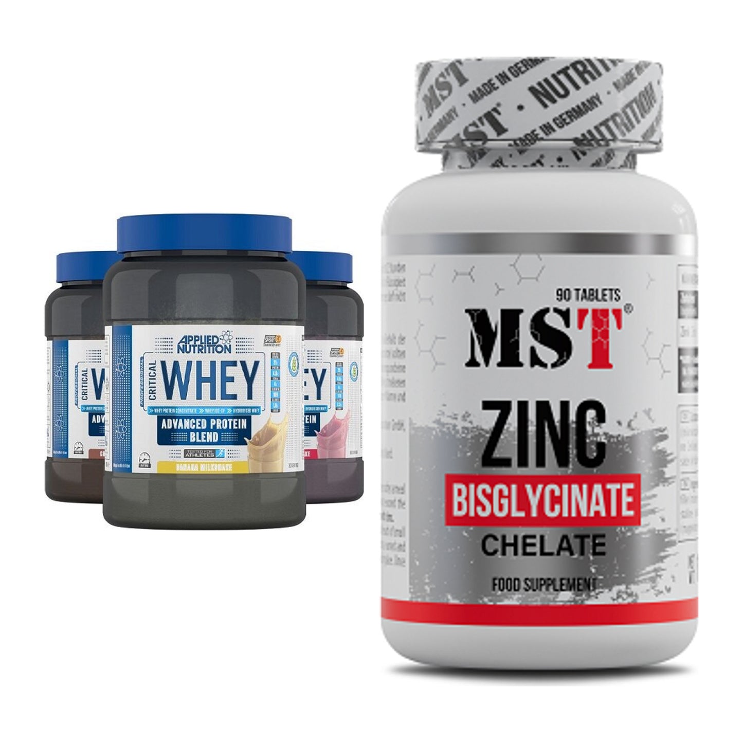 Basis-Set: Applied Nutrition Critical + MST Zinc Chelate – alle enthaltenen Artikel