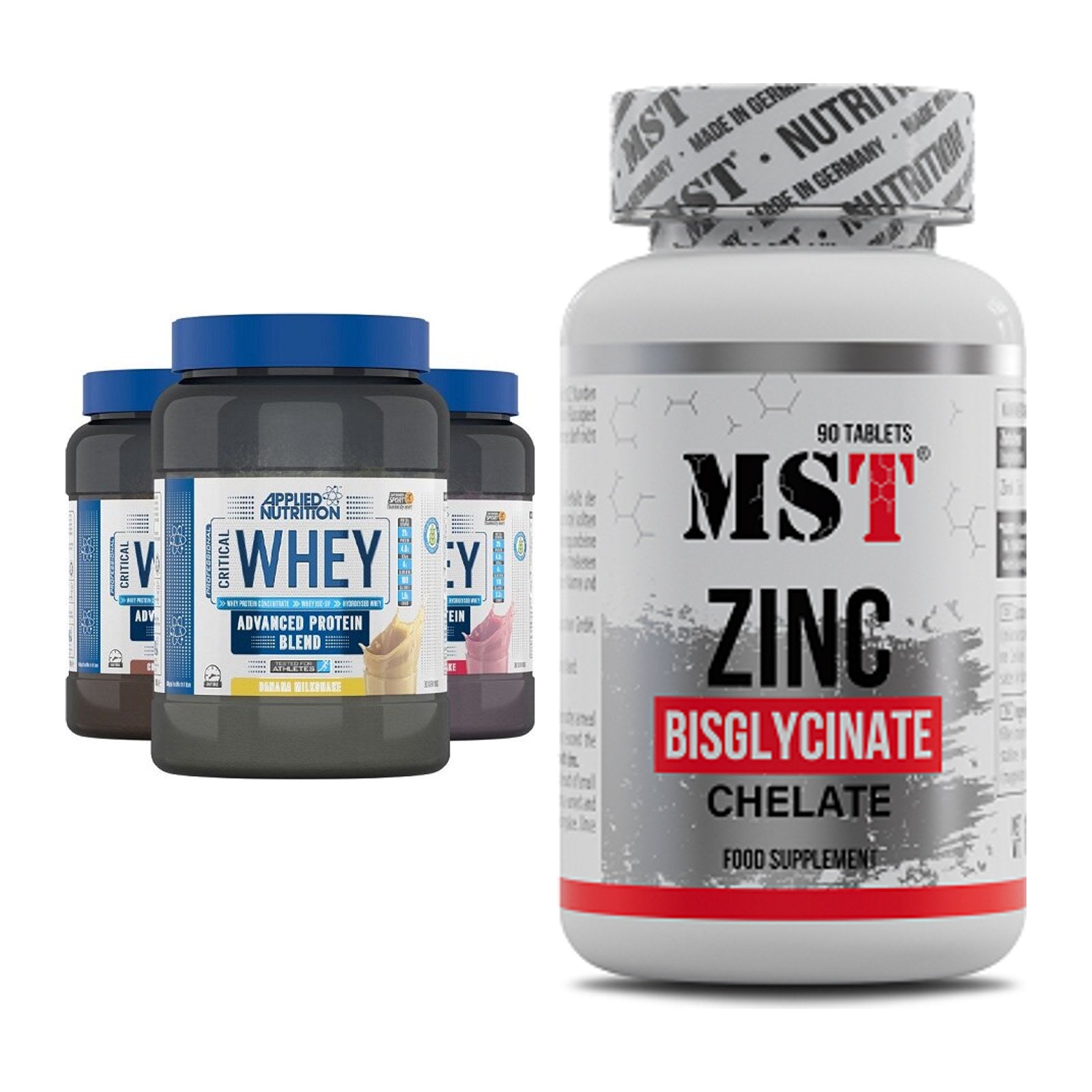 Basis-Set: Applied Nutrition Critical + MST Zinc Chelate – alle enthaltenen Artikel