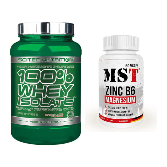 Basis-Set: Scitec Whey Isolate + MST Zinc + Magnesium + B6 60 – alle enthaltenen Artikel