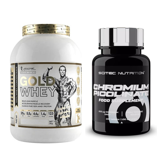 Basis-Set: Kevin Levrone Gold Whey + Scitec Chromium Picolinate – alle enthaltenen Artikel