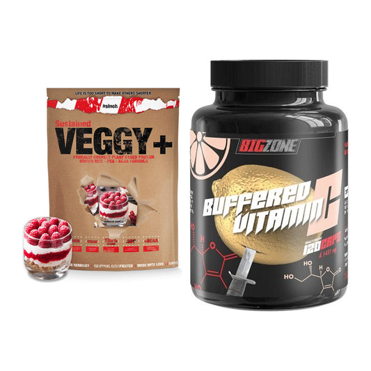 Basis-Set: Sinob VEGGY + VEGAN PROTEIN + Big Zone Buffered Vitamin C – alle enthaltenen Artikel