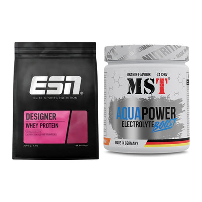 Basis-Set: ESN Designer Whey + MST Aqua Power Electrolyte Boost – alle enthaltenen Artikel