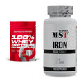 Basis-Set: Scitec 100% Whey Protein + MST Iron Bisglycinate – alle enthaltenen Artikel
