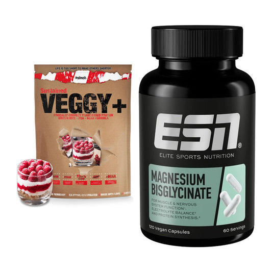 Basis-Set: Sinob VEGGY + VEGAN PROTEIN + ESN Magnesium Bisglycinat – alle enthaltenen Artikel
