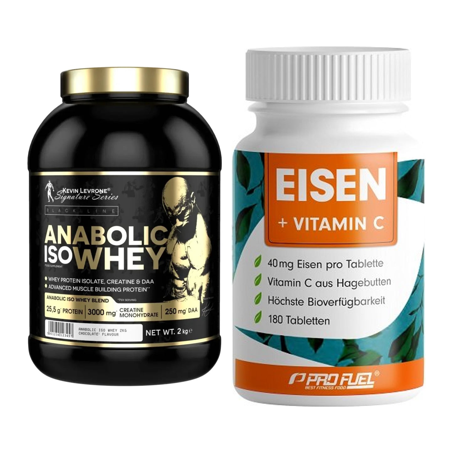 Basis-Set: Kevin Levrone Anabolic Iso + ProFuel EISEN + nat. Vitamin – alle enthaltenen Artikel