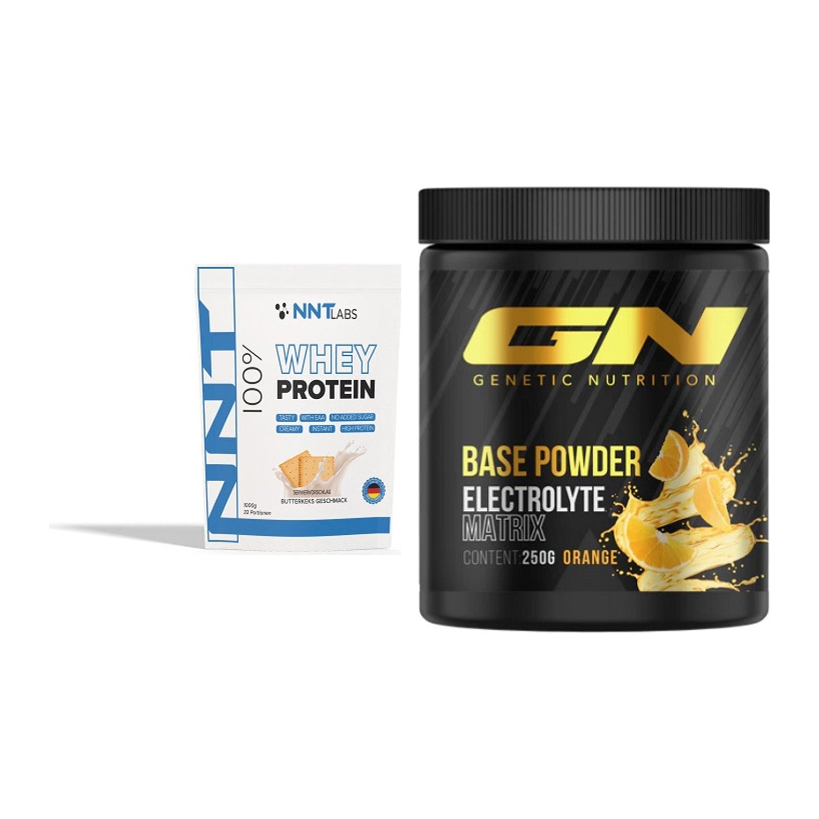 Basis-Set: NNT Whey + GN Base Powder – alle enthaltenen Artikel