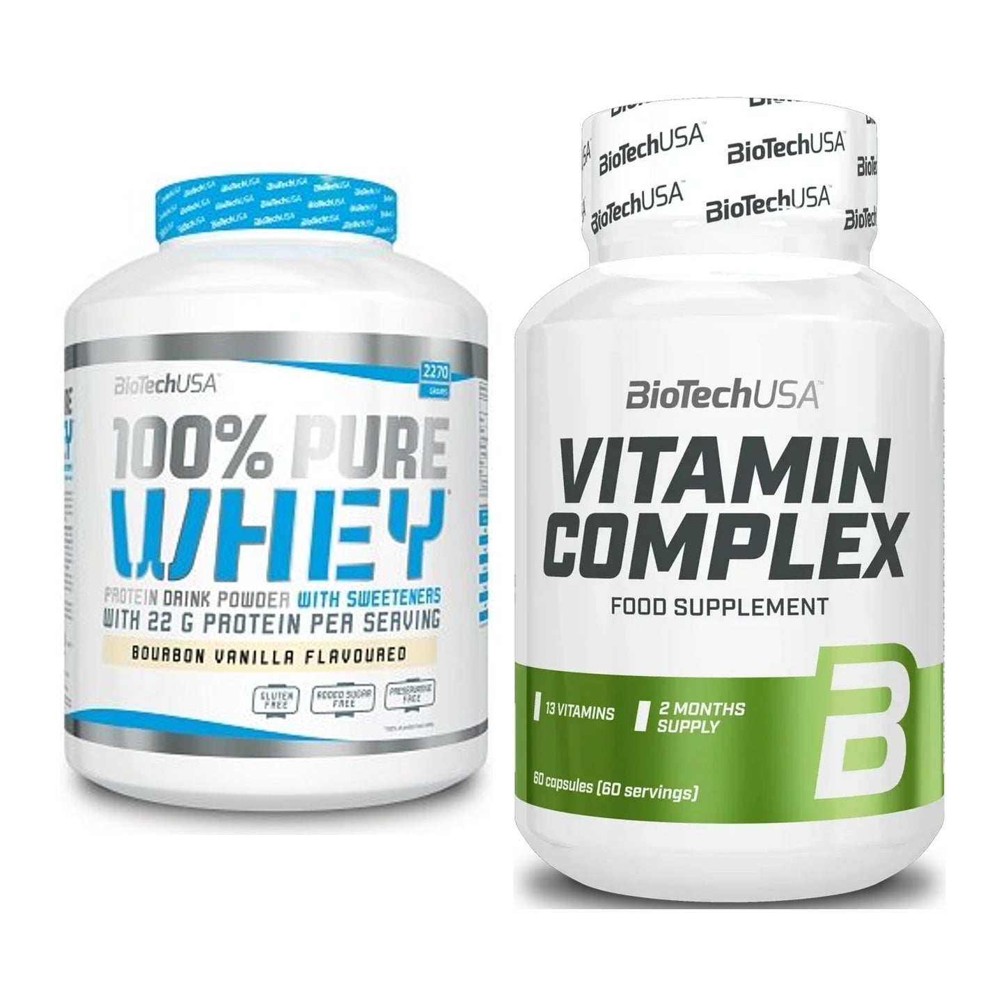 Basis-Set: BioTech 100% Pure Whey + BioTech Vitamin Complex – alle enthaltenen Artikel