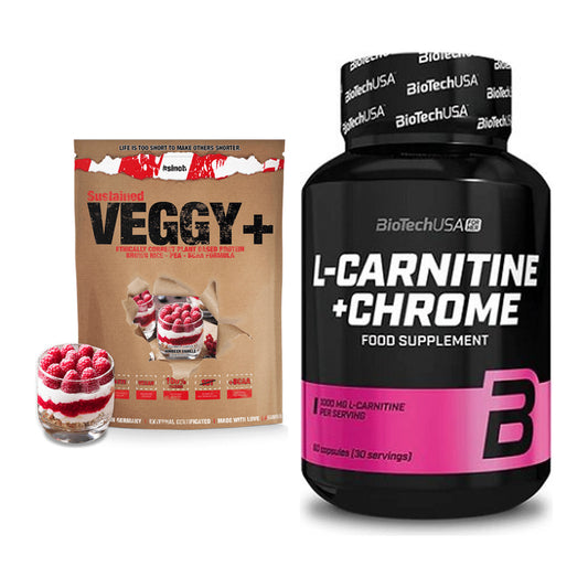Basis-Set: Sinob VEGGY + VEGAN PROTEIN + BioTech L-Carnitine + Chrome – alle enthaltenen Artikel