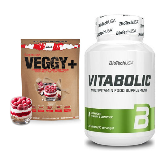 Basis-Set: Sinob VEGGY + VEGAN PROTEIN + BioTech Vitabolic 30 Tabl. – alle enthaltenen Artikel