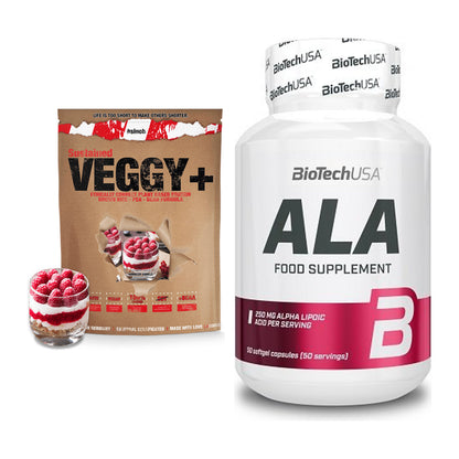 Basis-Set: Sinob VEGGY + VEGAN PROTEIN + BioTech ALA alpha lipoic acid – alle enthaltenen Artikel