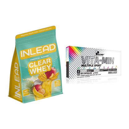 Basis-Set: INLEAD Clear Whey Isolate + Olimp Vita-Min Multiple Sport – alle enthaltenen Artikel