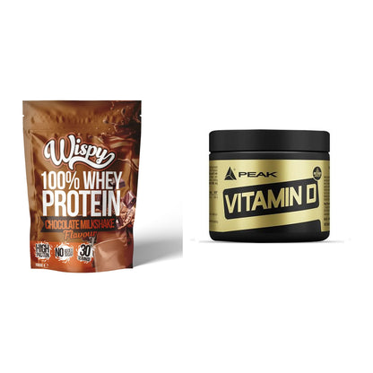 Basis-Set: Wispy Whey 100% + Peak Vitamin D 180 Tabl. – alle enthaltenen Artikel