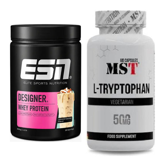 Basis-Set: ESN Designer Whey + MST Tryptophan 500mg – alle enthaltenen Artikel