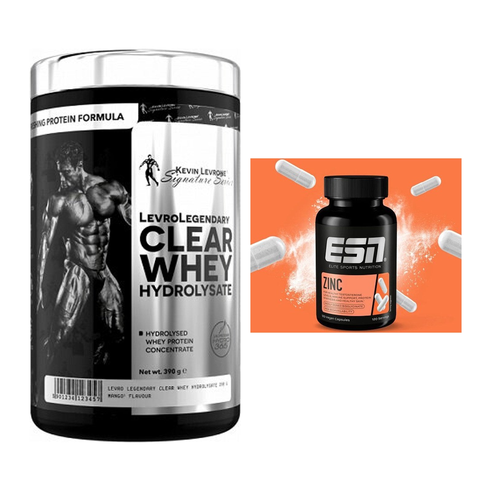 Basis-Set: Kevin Levrone Clear Whey + ESN Zinc – alle enthaltenen Artikel