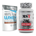 Basis-Set: BioTech 100% Pure Whey + MST Zinc Chelate Bisglycinate – alle enthaltenen Artikel