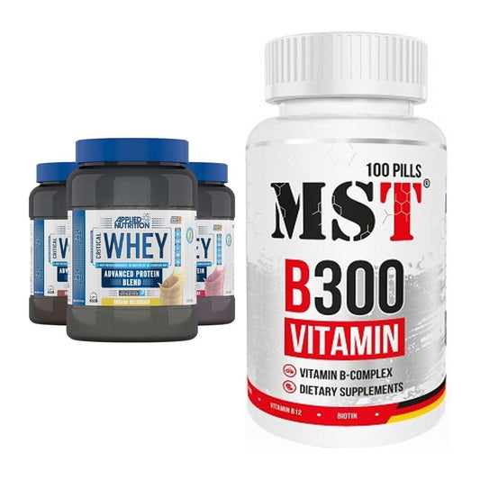 Basis-Set: Applied Nutrition Critical + MST B300 B-Complex 100 Pills – alle enthaltenen Artikel