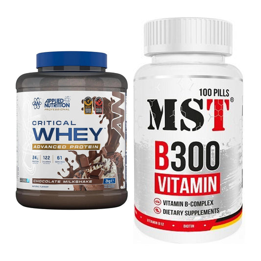 Basis-Set: Applied Nutrition Critical + MST B300 B-Complex 100 Pills – alle enthaltenen Artikel