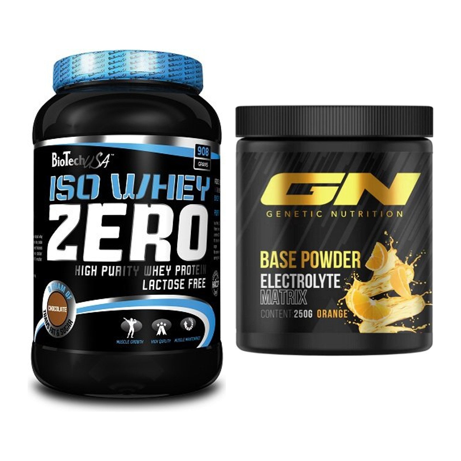 Basis-Set: BioTech Iso Whey Zero + GN Base Powder – alle enthaltenen Artikel