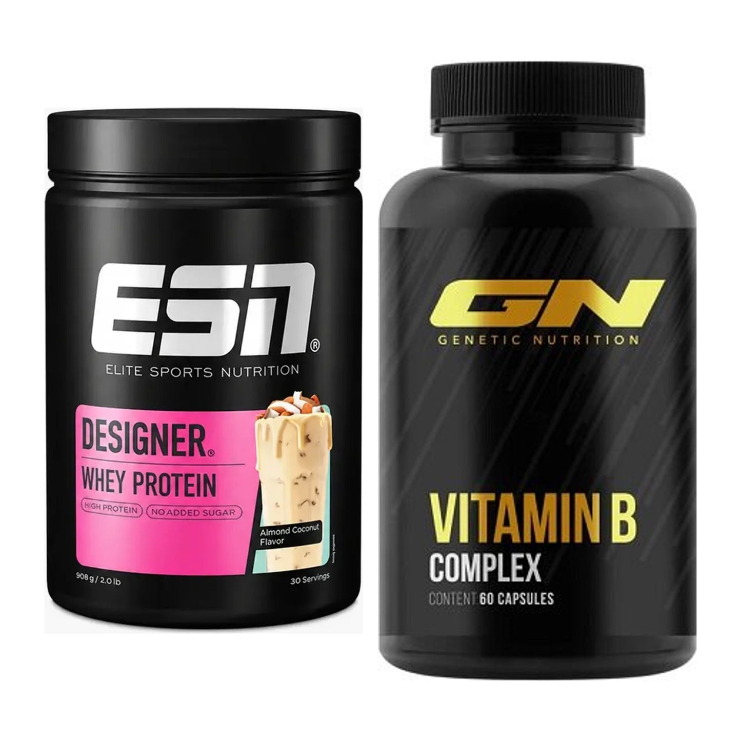 Basis-Set: ESN Designer Whey + GN Vitamin B-Complex – alle enthaltenen Artikel
