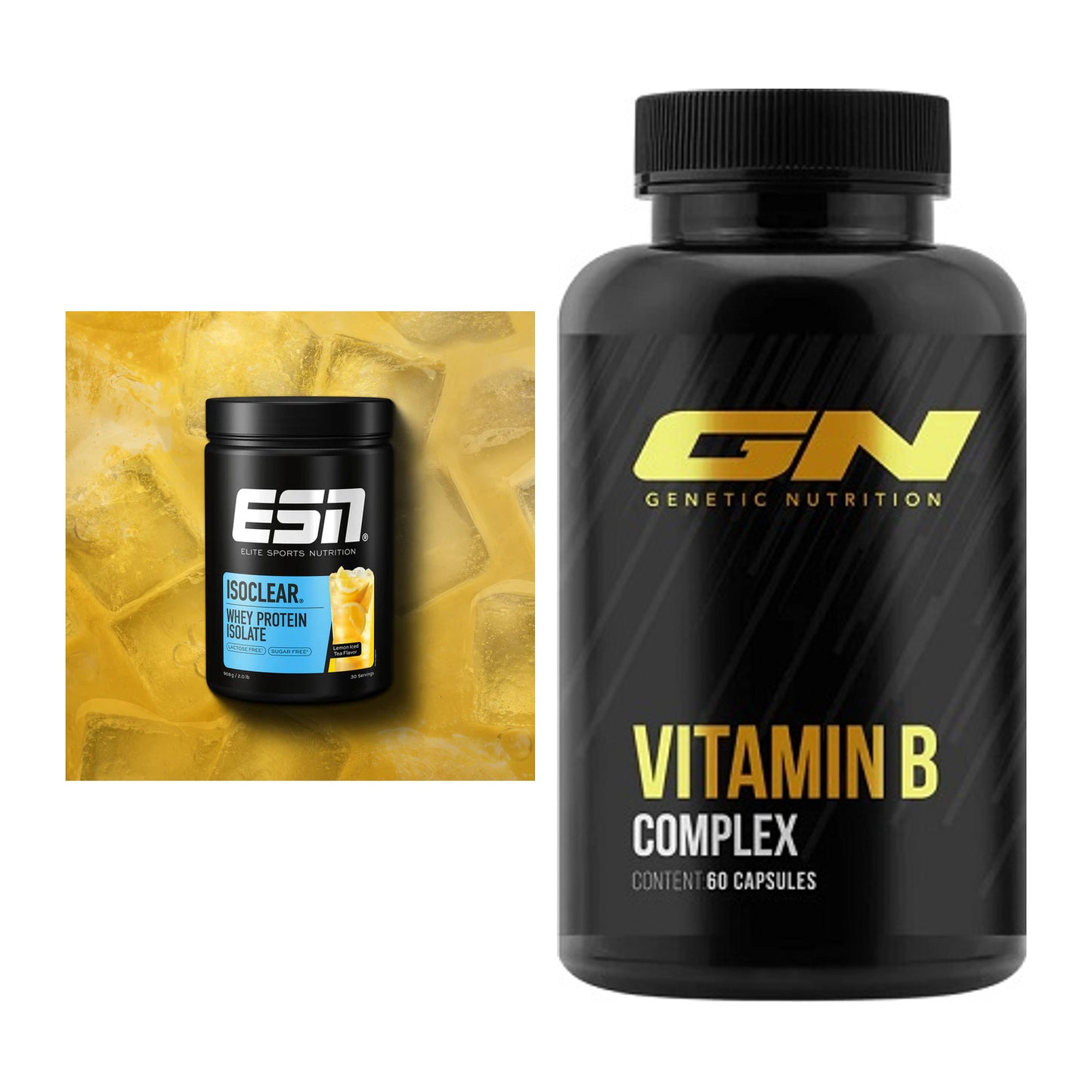 Basis-Set: ESN ISOCLEAR Whey Isolate + GN Vitamin B-Complex – alle enthaltenen Artikel