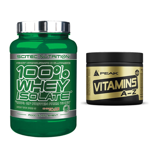 Basis-Set: Scitec Whey Isolate + Peak Vitamin A-Z 180 Tabl. – alle enthaltenen Artikel